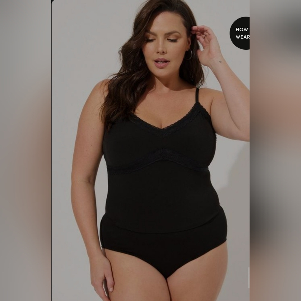 Torrid Studio Knit Sweetheart Lace Trim Bodysuit size 5 (5x)